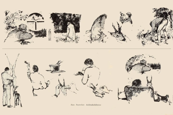 Reeënjacht taferelen (Rien Poortvliet)