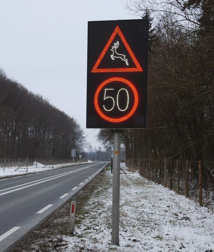 Afbeelding: Dynamisch verkeerswaarschuwing (DVW)
